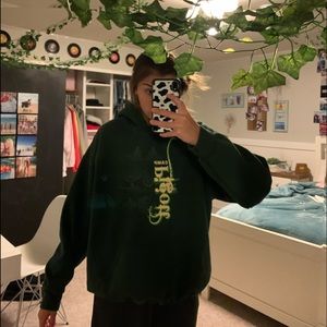 dark green graphic hoodie